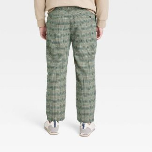 NWT Green Plaid Adult Tailored Suit Pants 30x30 - Houston White - Picture 12 of 12